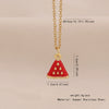 Wholesale Cute Fruit Pendant Stainless Steel And Copper Jewelry With Dripping Oil Processing For Women