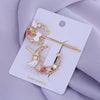 Wholesale Cute Girl Cat Planet Wings Hairpin Set Zinc Alloy Electroplating