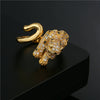 Wholesale Cute Leopard Open Ring Copper Plated With Microset Aaa Zircon For Women