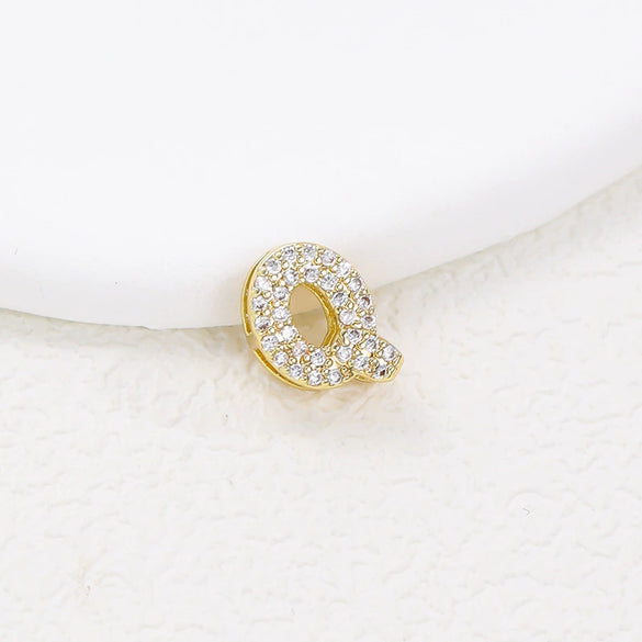 Wholesale Cute Letter Copper Necklace Set With Zirconia Pendant