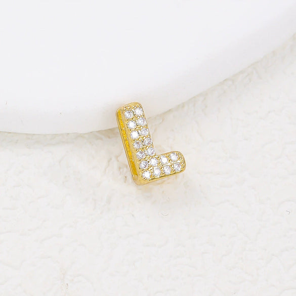 Wholesale Cute Letter Copper Necklace Set With Zirconia Pendant