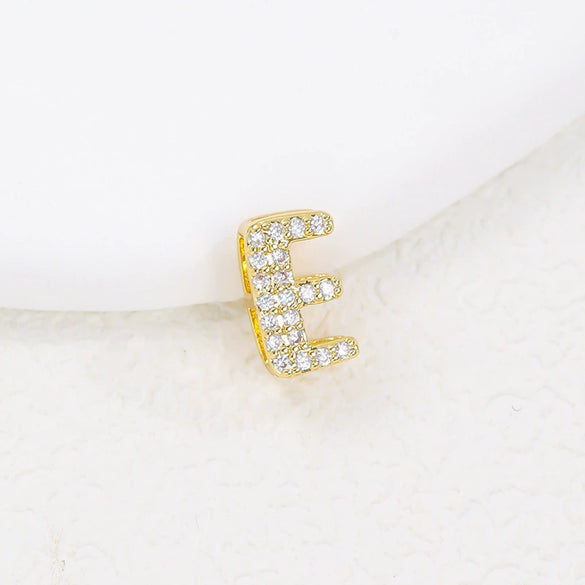 Wholesale Cute Letter Copper Necklace Set With Zirconia Pendant