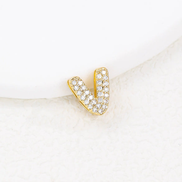 Wholesale Cute Letter Copper Necklace Set With Zirconia Pendant