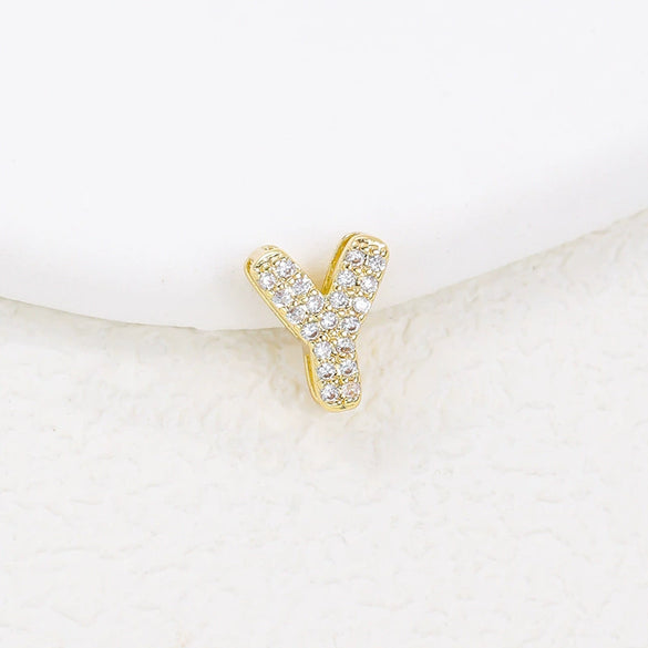 Wholesale Cute Letter Copper Necklace Set With Zirconia Pendant