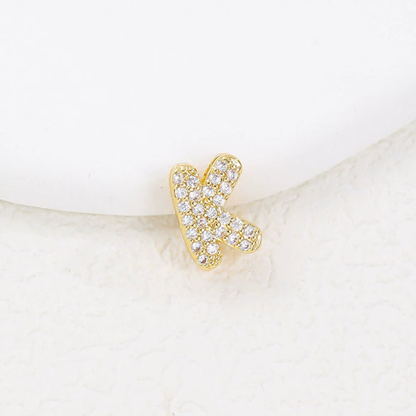 Wholesale Cute Letter Copper Necklace Set With Zirconia Pendant