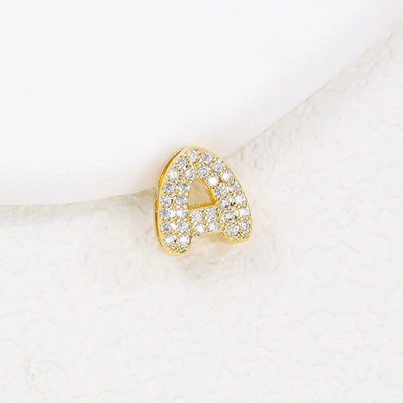 Wholesale Cute Letter Copper Necklace Set With Zirconia Pendant