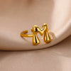 Wholesale Cute Letter Ring Copper 18K Goldplated
