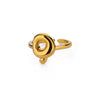 Wholesale Cute Letter Ring Copper 18K Goldplated
