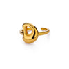 Wholesale Cute Letter Ring Copper 18K Goldplated