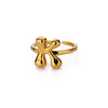 Wholesale Cute Letter Ring Copper 18K Goldplated