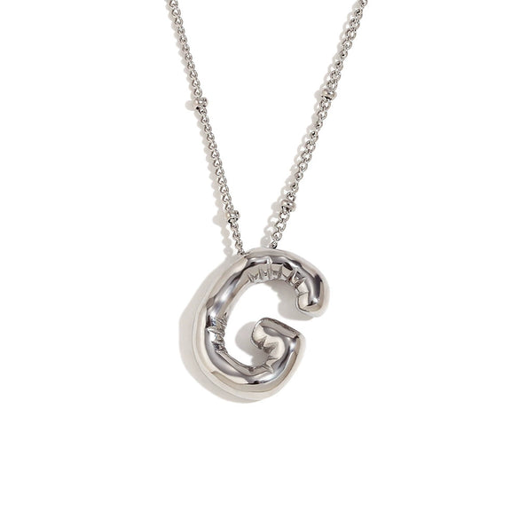 Wholesale Cute Popular Necklace For Women Stainless Steel 18K Gold Plated Letter Pendant With Electroplating