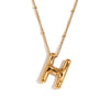 Wholesale Cute Popular Necklace For Women Stainless Steel 18K Gold Plated Letter Pendant With Electroplating