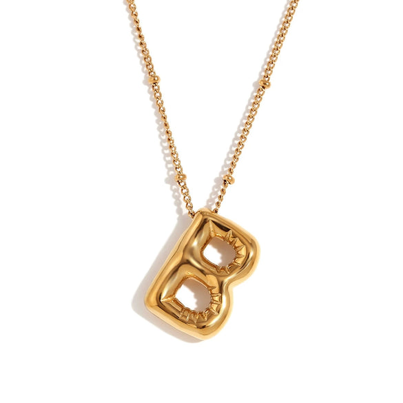 Wholesale Cute Popular Necklace For Women Stainless Steel 18K Gold Plated Letter Pendant With Electroplating