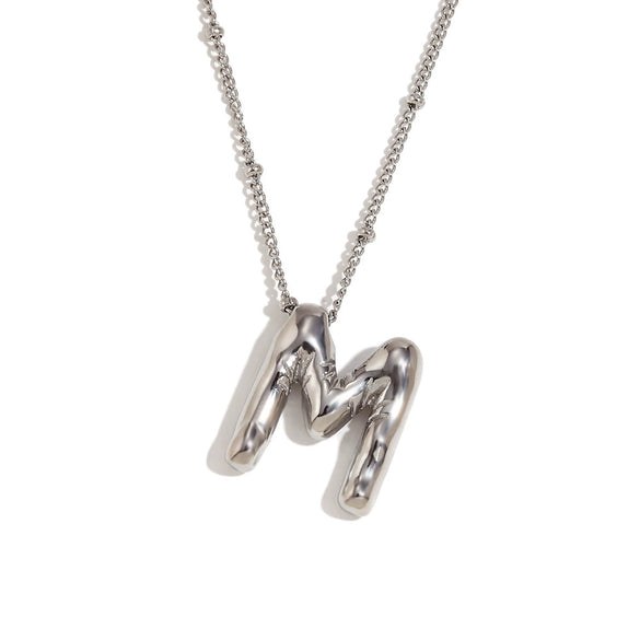 Wholesale Cute Popular Necklace For Women Stainless Steel 18K Gold Plated Letter Pendant With Electroplating