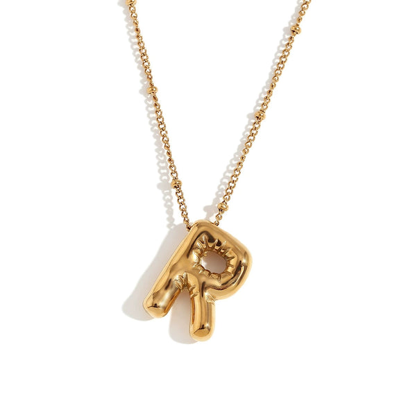 Wholesale Cute Popular Necklace For Women Stainless Steel 18K Gold Plated Letter Pendant With Electroplating