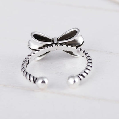 Wholesale Cute Retro Bow Knot Copper Open Rings