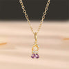 Wholesale Cute Sweet Human Mermaid Copper Inlay Zircon Pendant Necklace