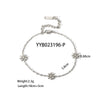 Wholesale Daisy Patterned Stainless Steel Necklace And Bracelet Jewelry Suit With Electroplating For Women