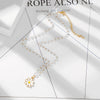 Wholesale Daisy Pendant Pearl Necklace For Women Alloy Material Fresh Style Electroplating Design