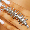 Wholesale Dark Style Electroplated Centipede Animal Zodiac Open Ring For Women Trendy Accessory