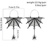 Wholesale Dark Wind Cobweb Hollow Tassel Stud Earrings For Women Metal Animal Pattern Electroplating Gothic Punk Style Halloween Spider Design