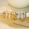 Wholesale Dazzling Zircon Electroplated Copper Geometric Minimalist Women's Earrings