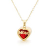 Wholesale December Birthstone Zircon Heart Pendant Titanium Steel Necklace With Water Wave Chain And Color Preservation