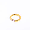 Wholesale December Birthstone Zircon Ring Titanium Steel Geometric Minimalist Style Women's 18K Gold Plated