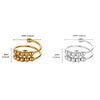 Wholesale Decompression Antianxiety Brass Bead Turning Ring Gold Plated Minimalist Unisex