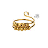 Wholesale Decompression Antianxiety Brass Bead Turning Ring Gold Plated Minimalist Unisex