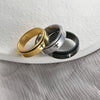 Wholesale Decompression Rotating Titanium Steel Ring Jewelry With Letters Numbers Text Pattern For Unisex Electroplated