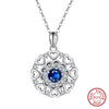 Wholesale Detachable Rotatable Women's 925 Sterling Silver Heart Shape Geometric Pendant Necklace With Electroplating