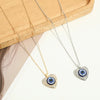 Wholesale Devil's Eye Blue Eye Accessories Necklace Bracelet Combination Alloy Rhinestone Electroplated