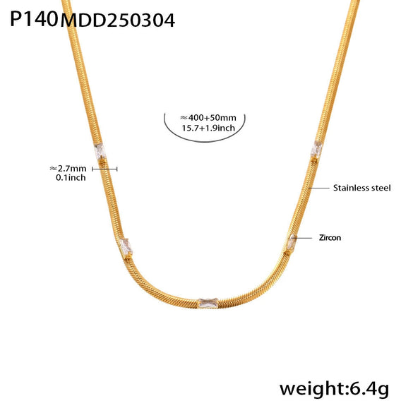 Wholesale Devil's Eye Zircon Jewelry Set For Women Titanium Steel 18K Gold Plated Electroplated