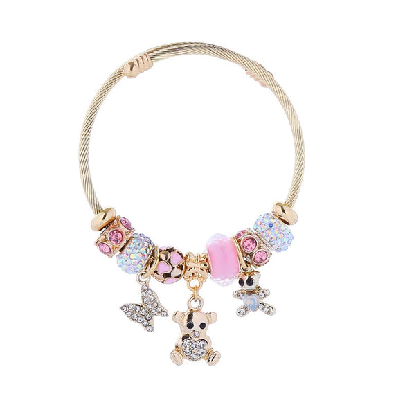 Wholesale Diamond Adjustable Bracelet With Animal And Zodiac Patterns For Women
