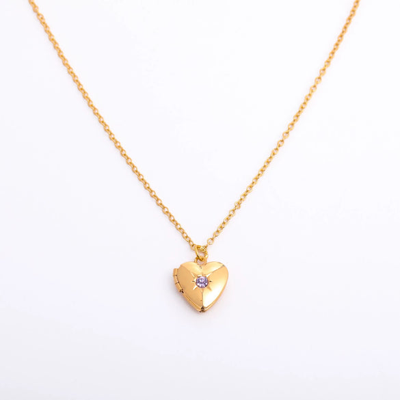 Wholesale Diamond Design Geometric Heartshaped Copper And Titanium Steel Necklace For Women
