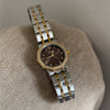 Wholesale Diamond Encrusted Alloy Round Dial Quartz Watch For Women With Screw Down Crown And Butterfly Double Snap Buckle