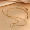 Wholesale Diamond Encrusted Four Leaf Clover Stainless Steel Necklace Bracelet Earring Set With Electroplating For Women