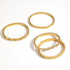 Wholesale Diamond Encrusted Geometric Light Luxury Style 18K Gold Plated Stainless Steel Bracelet