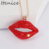 Wholesale Diamond Lips Shape Necklace Nihaojewelry