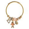 Wholesale Diamonddesigned Alloy Goldfish Pendant Adjustable Bracelet For Women