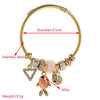 Wholesale Diamonddesigned Alloy Goldfish Pendant Adjustable Bracelet For Women