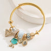 Wholesale Diamonddesigned Alloy Goldfish Pendant Adjustable Bracelet For Women