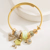 Wholesale Diamonddesigned Alloy Goldfish Pendant Adjustable Bracelet For Women