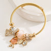 Wholesale Diamonddesigned Alloy Goldfish Pendant Adjustable Bracelet For Women
