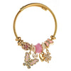 Wholesale Diamondencrusted Adjustable Bracelet With Butterfly Heart Fourleaf Clover Shape For Unisex Made Of Alloy