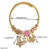 Wholesale Diamondencrusted Adjustable Bracelet With Butterfly Heart Fourleaf Clover Shape For Unisex Made Of Alloy