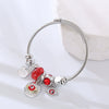 Wholesale Diamondencrusted Alloy Heartshaped Adjustable Bracelet For Unisex Fashion Jewelry