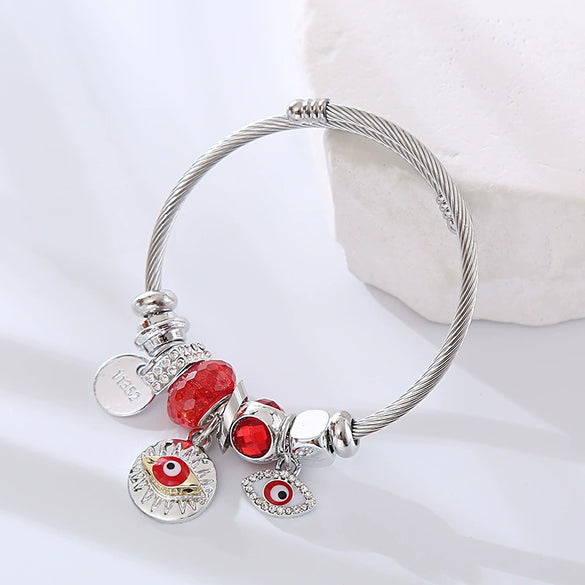 Wholesale Diamondencrusted Alloy Heartshaped Adjustable Bracelet For Unisex Fashion Jewelry