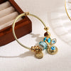 Wholesale Diamondencrusted Alloy Heartshaped Adjustable Bracelet For Unisex Fashion Jewelry